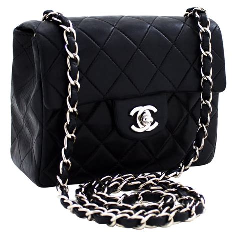 chanel black purse gold chain|black chanel bag silver chain.